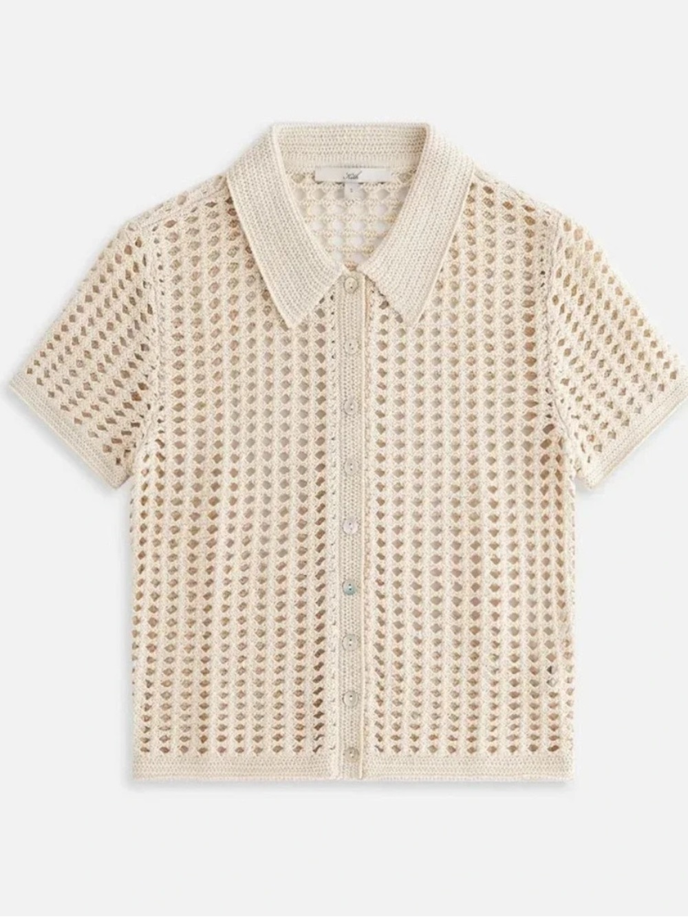 KITH Rhea Knit Polo in color Veil Size XS